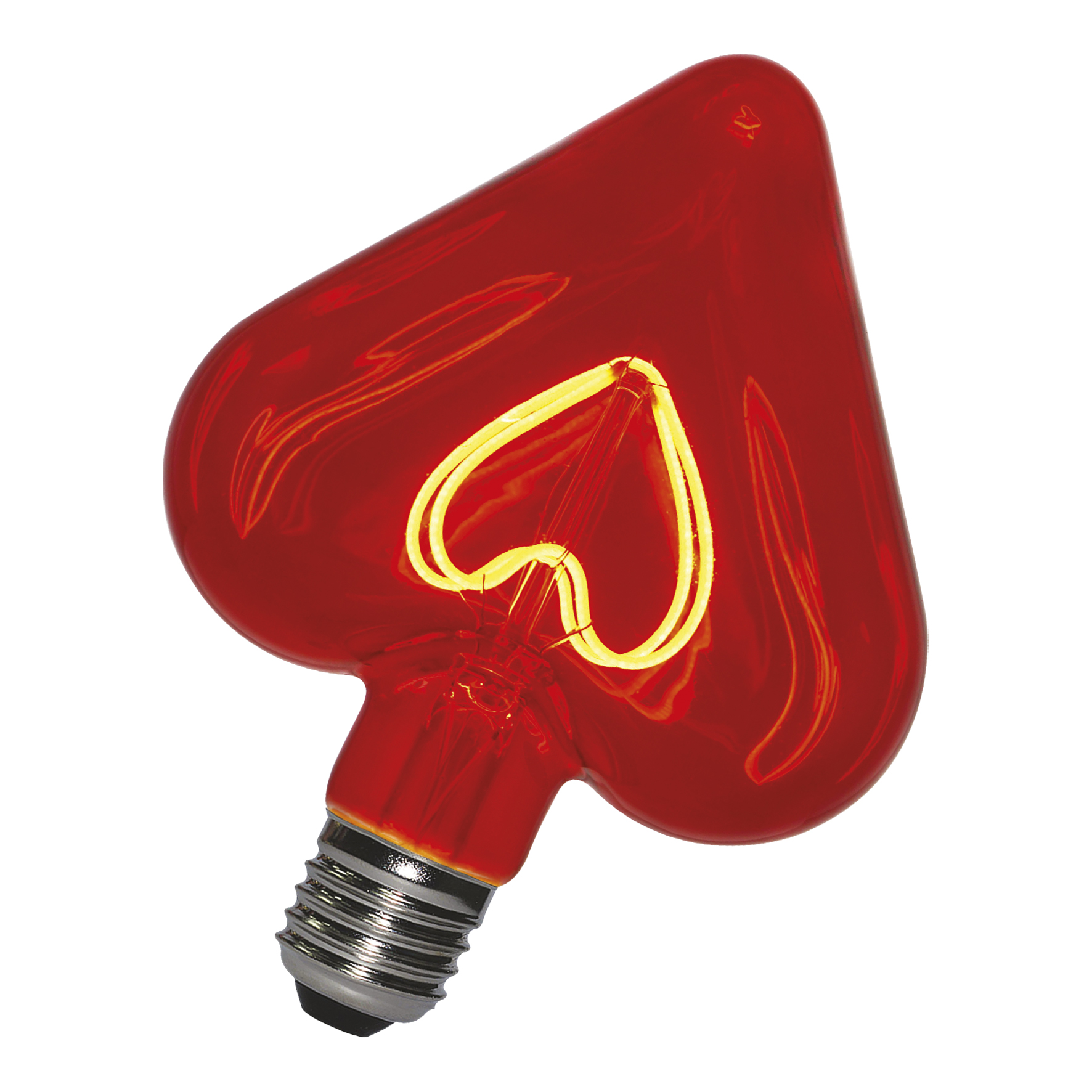 LED Filament Heart E27 DIM 5W 150lm 2000K Red
