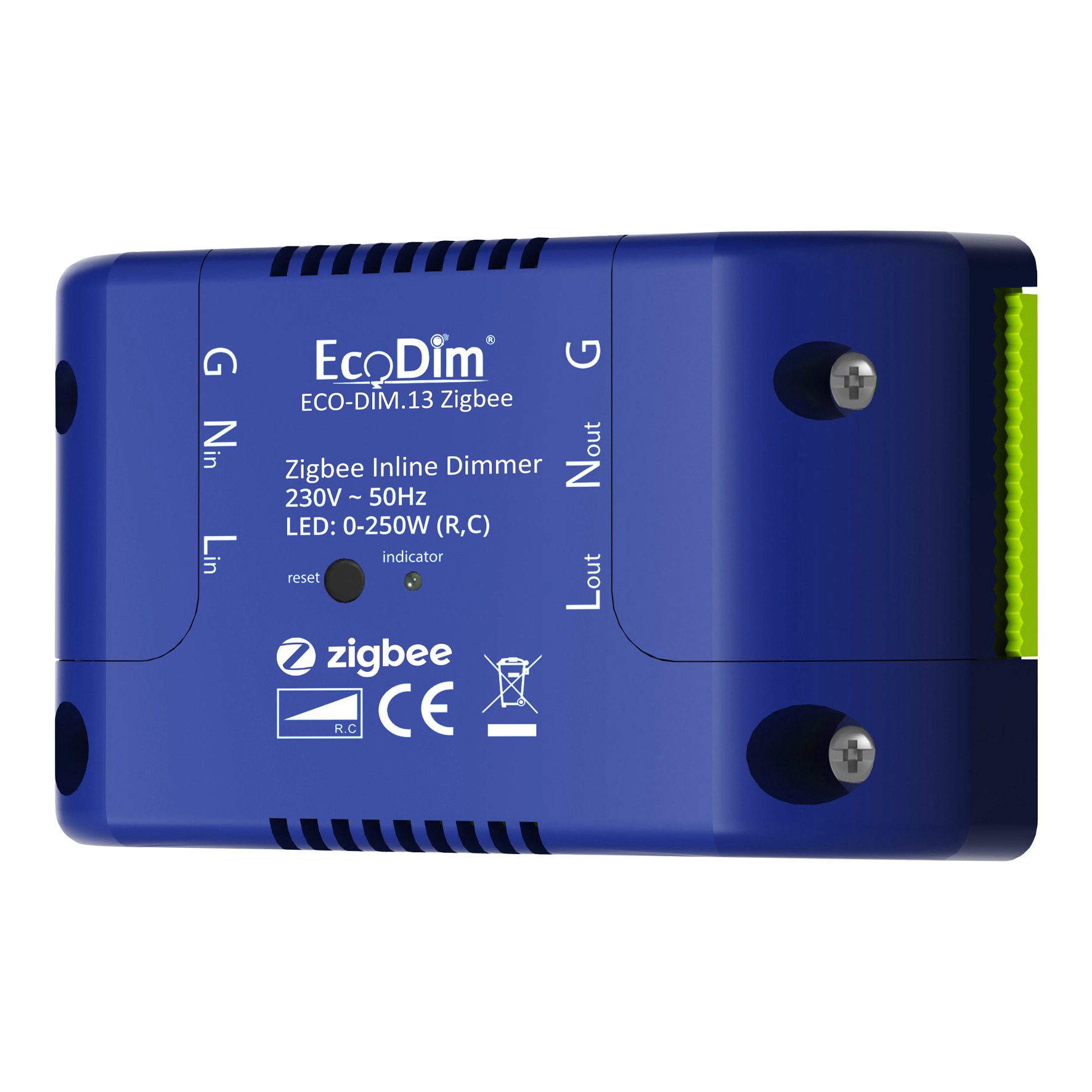 EcoDim ECO-DIM.13 Variateur Inline Zigbee 250W