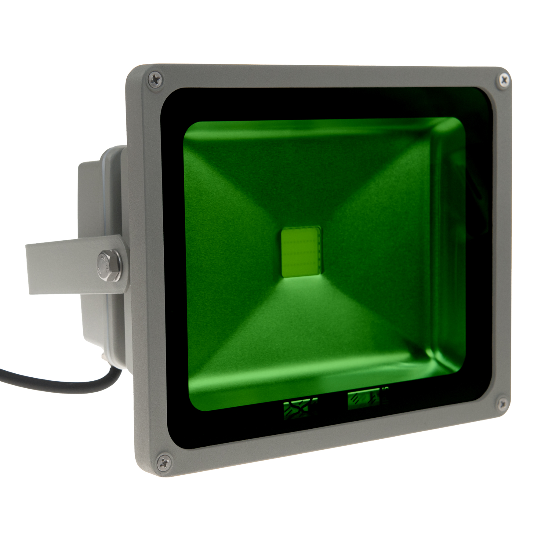 LED Floodlight Grey 100-240V 30W Green
