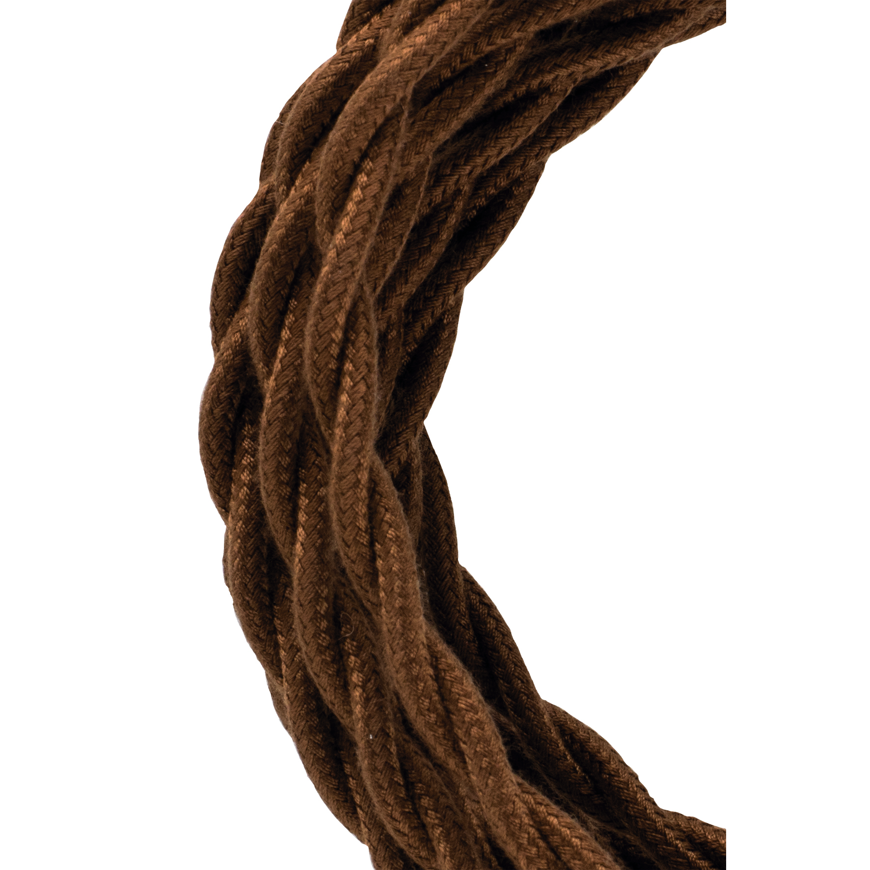 Textile Cable Twisted 2C 3M Brown