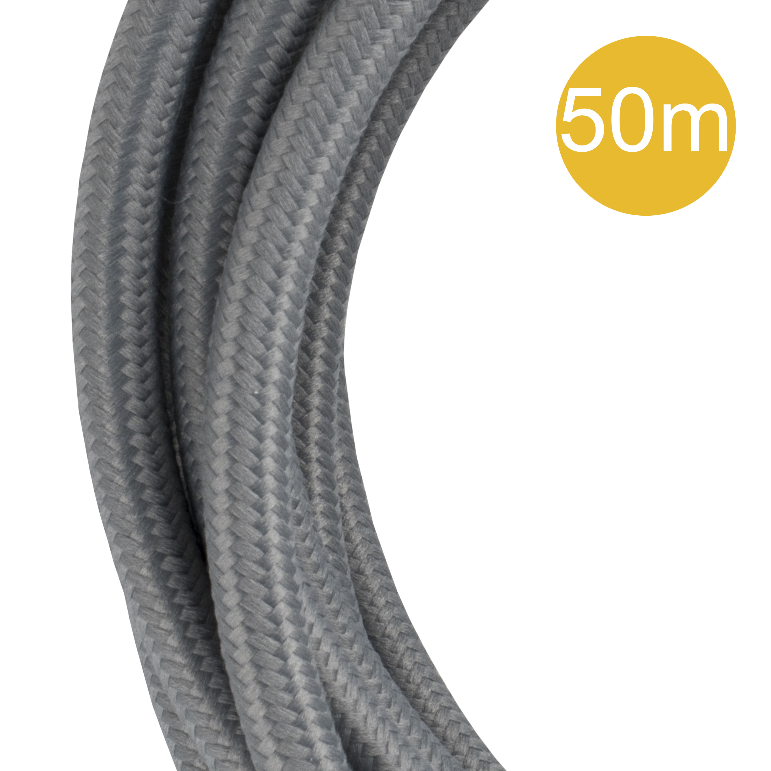 Textile Cable 2C 50M Grey