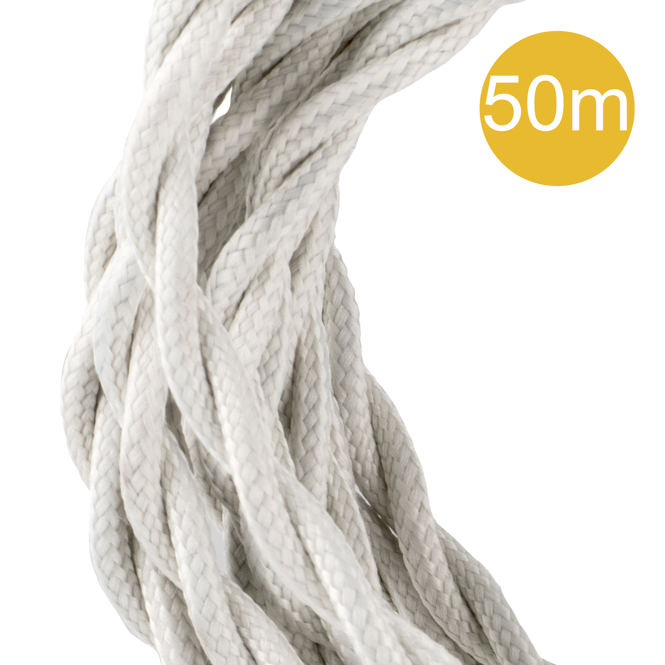 Textile Cable Twisted 2C 50M Beige