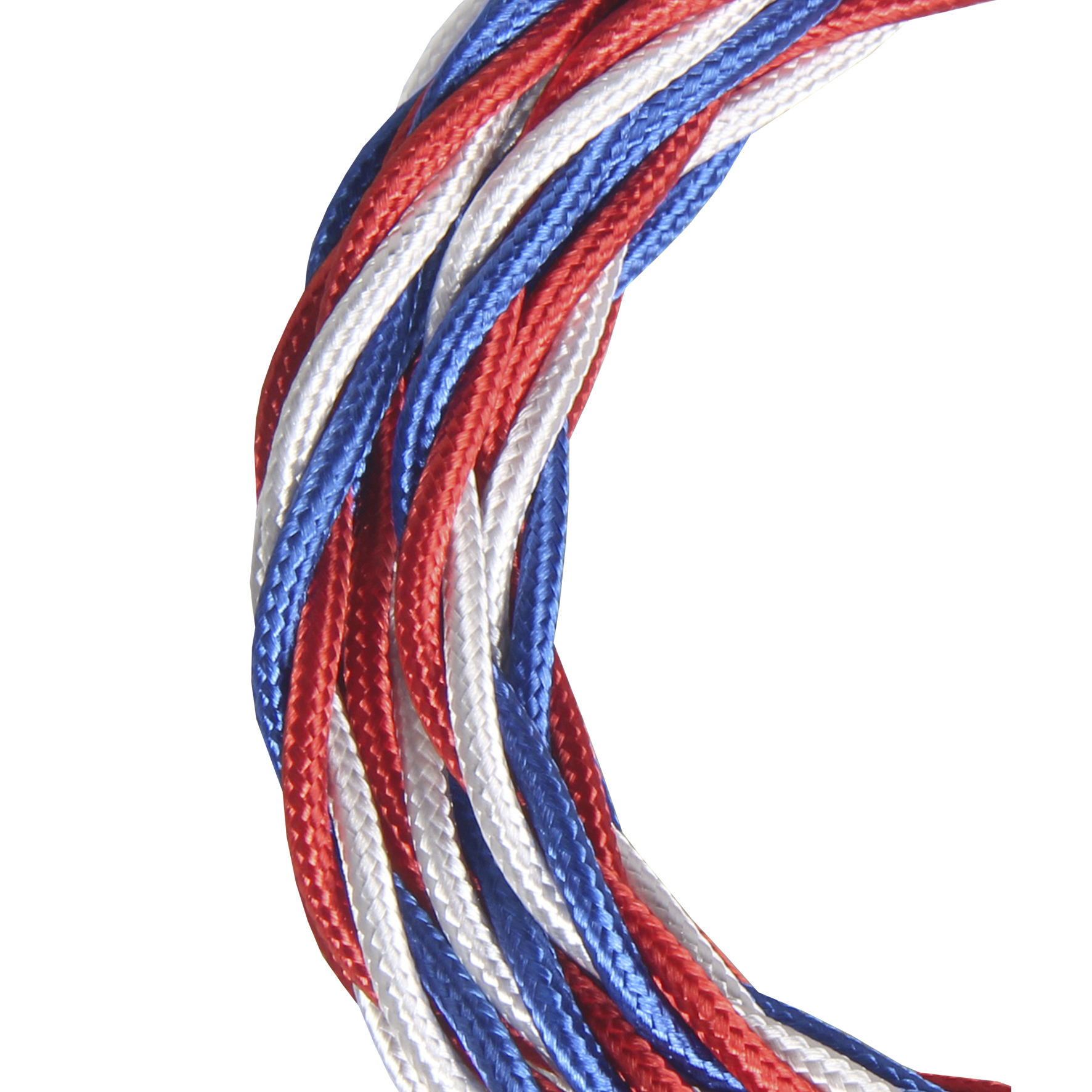 Textile Cable Twisted 3C 3M Shiny Blue/White/Red