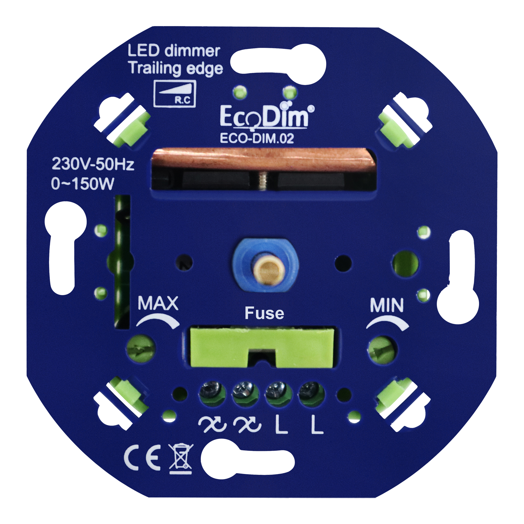 EcoDim ECO-DIM.02 LED Dimmer 0-150W Phase Cut (RC)