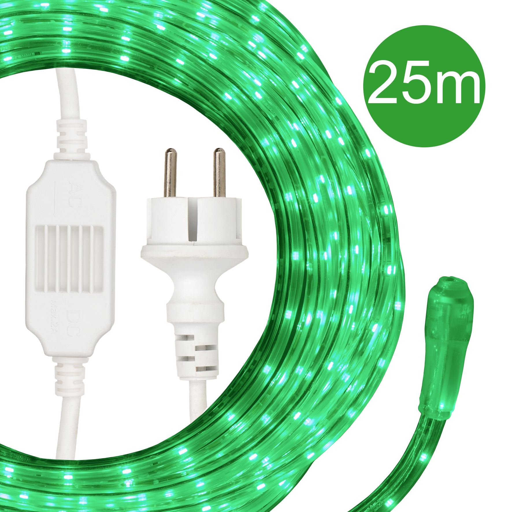 RoBust LED Rope 25M 5W/m 170lm/m Green IP65