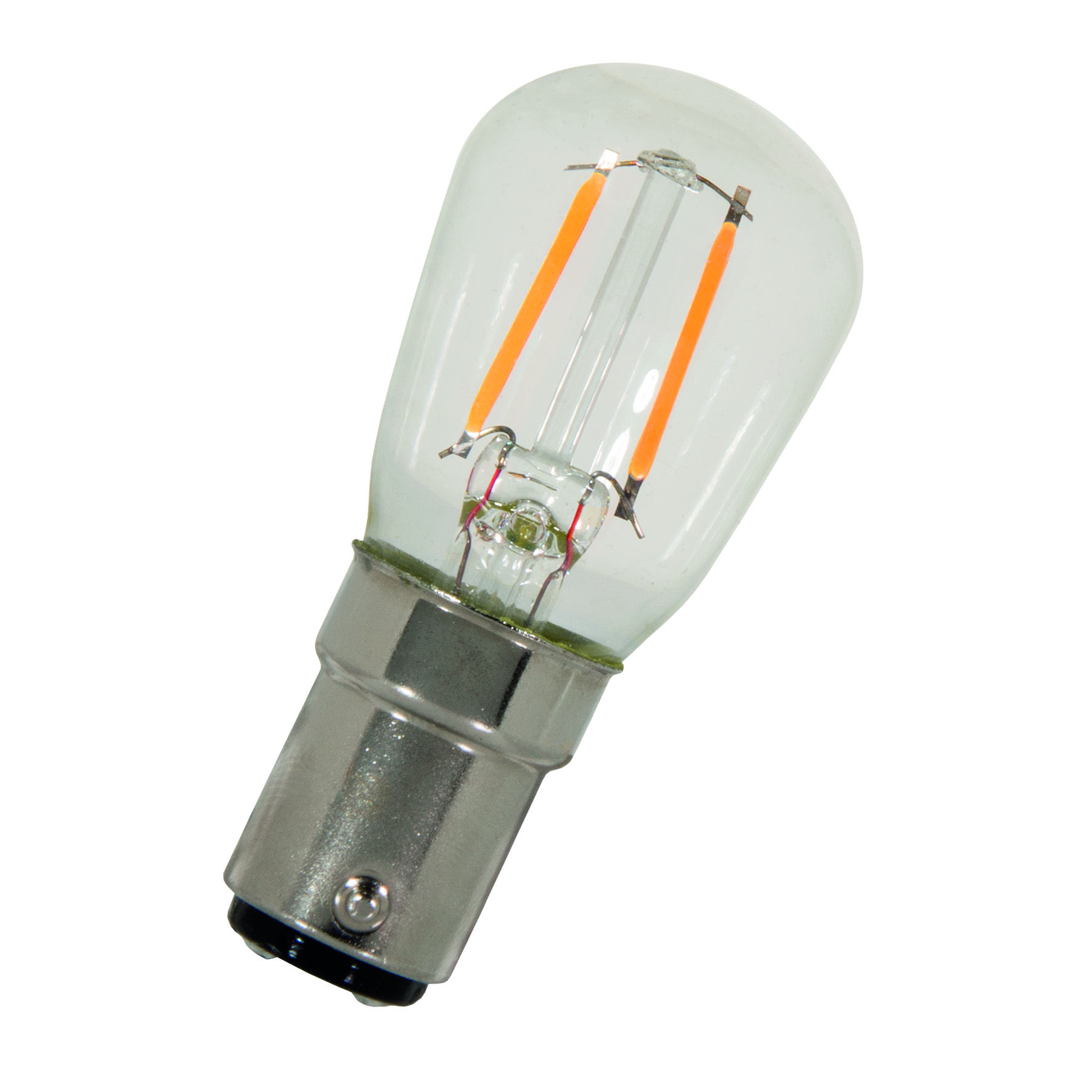 LED Filament P26X58 Ba15d 130V 1W 2700K Clear