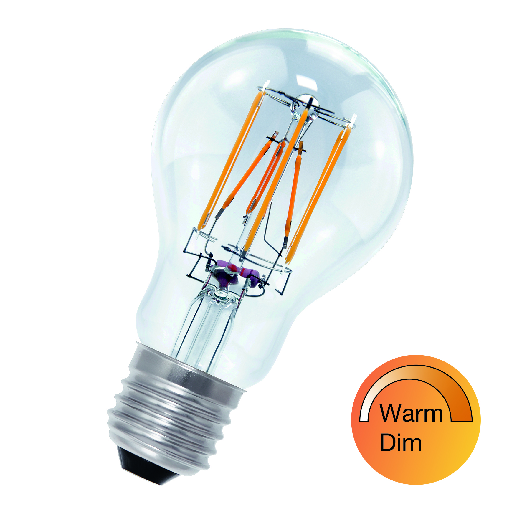 LED FIL WarmDim A60 E27 6W (50W) 640lm 919-927 Klar